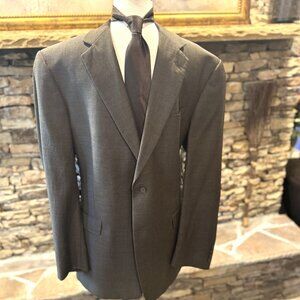 Hart Schaffner Marx Tailored Brown Mens Dress Suit S: 44L